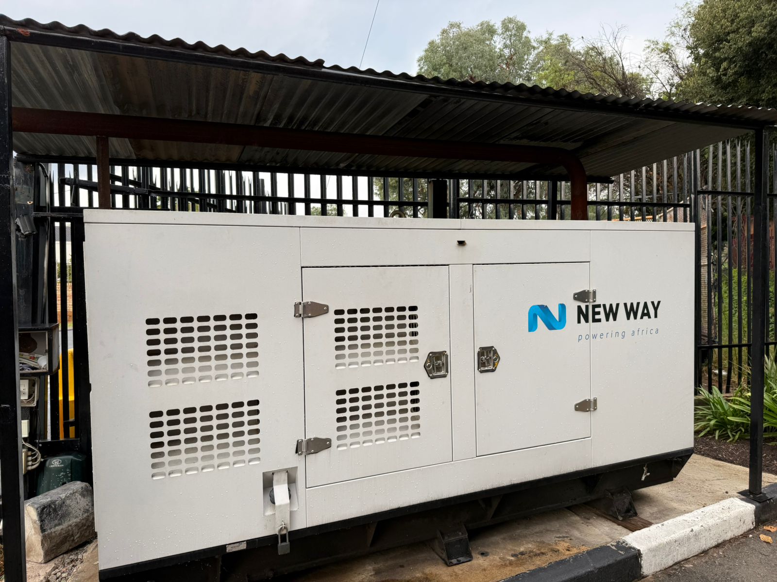 Commercial diesel generator on site in southern Gauteng