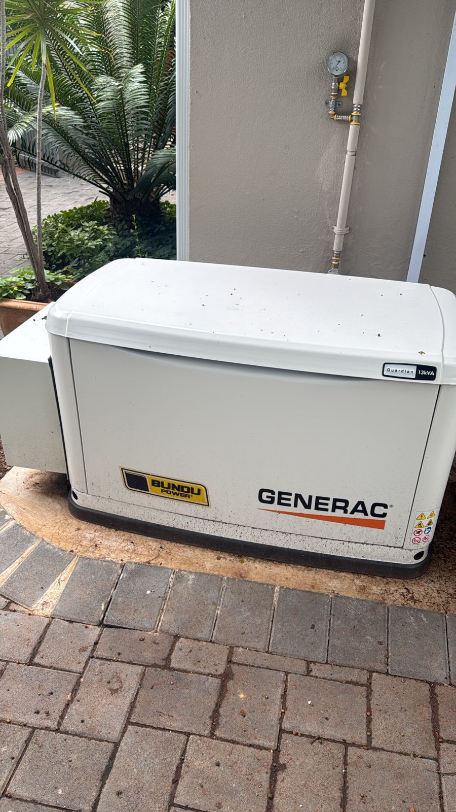Installed residential standby generator
